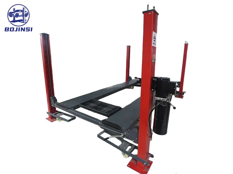 Hydraulic Four Post Double-Layer Car Parking Systems 4 Column Auto Parking Facility 4 Tons Car Parking Stacker for Home Garage