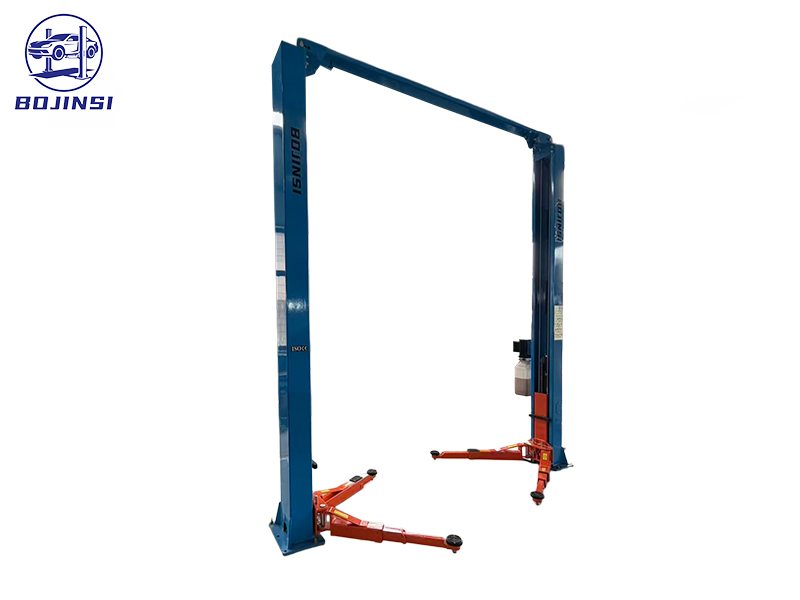 Clear floor and baseplate 4 ton two post lift configurations side by side Clear floor and baseplate 4 ton two post lift configurations side by side