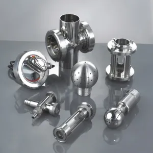 Sanitary valves and pipe fittings
