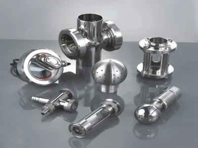 Sanitary valves and pipe fittings
