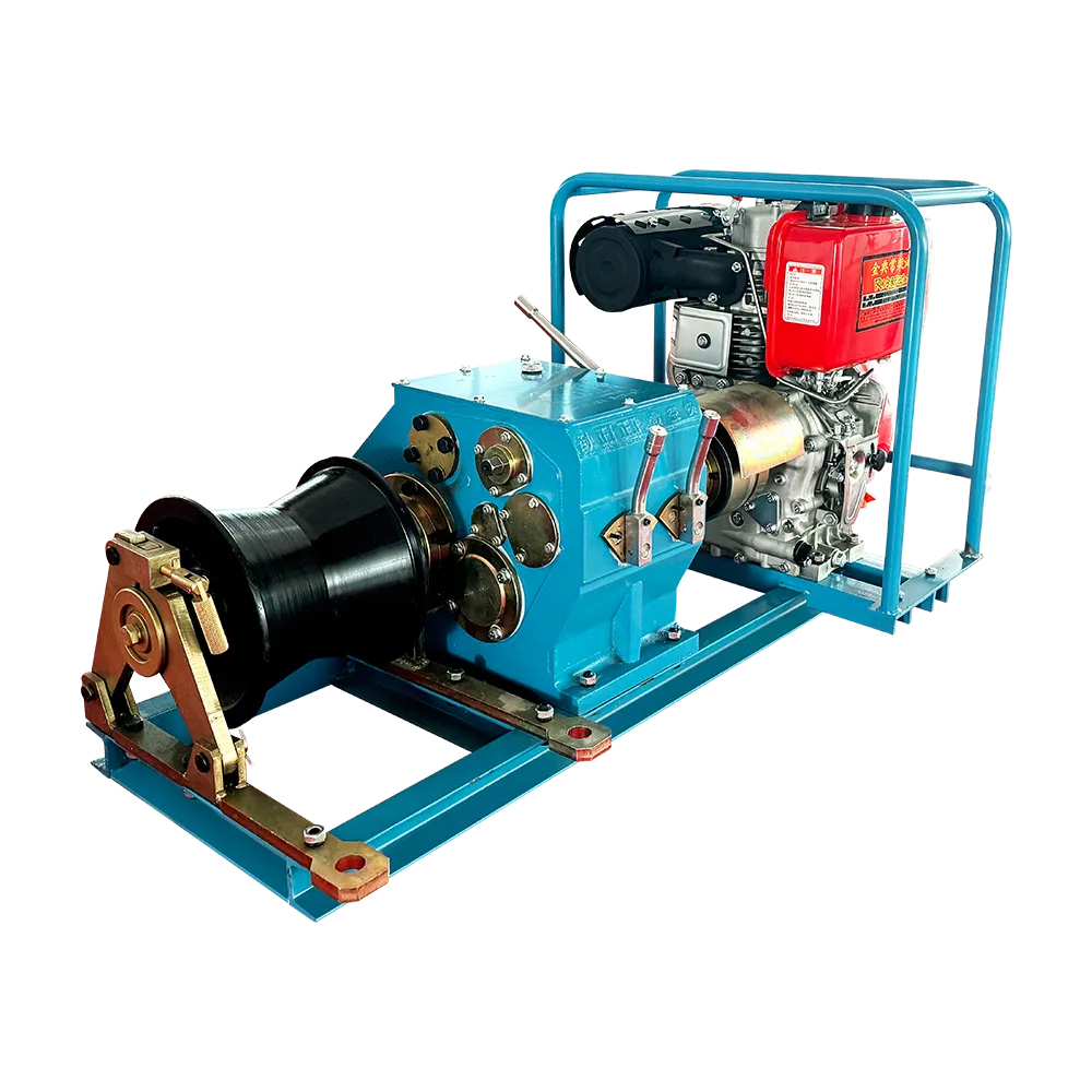 5T diesel-powered motorized winch