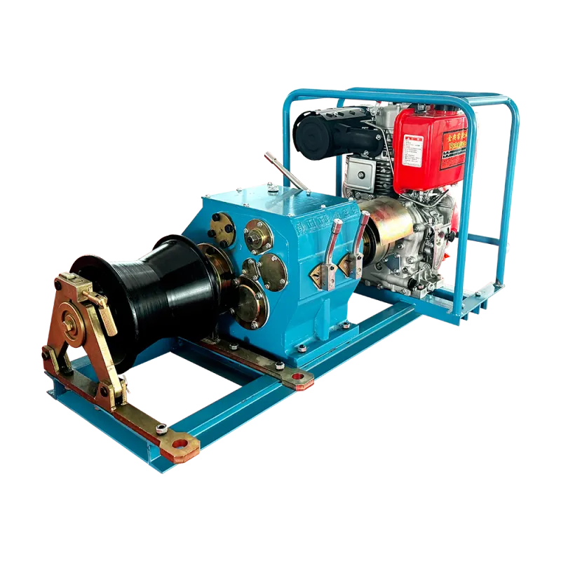 5T diesel-powered motorized winch
