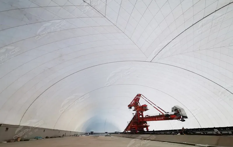 Air domes ecological Pavilion - closed material shed