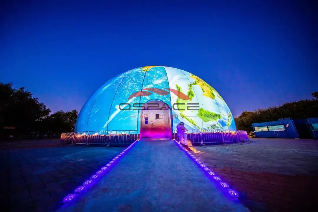 Air domes ecological Pavilion - Painted gas film