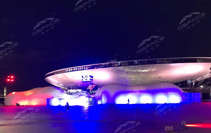 Shanghai Cloud exhibition shaped air domes hall project