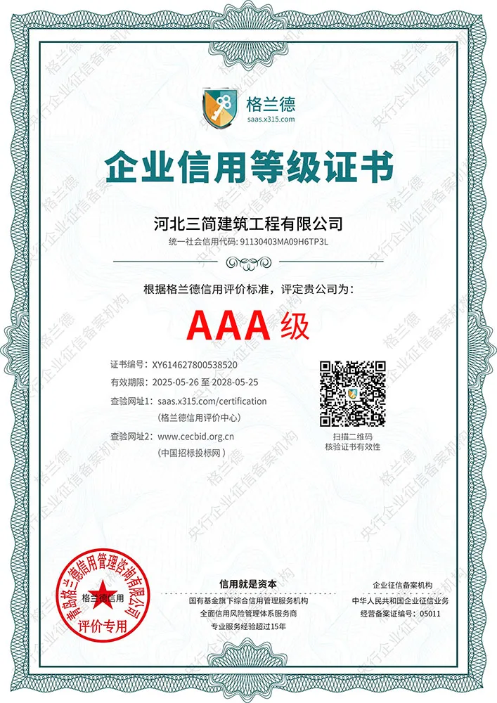 Credit Rating Certificate