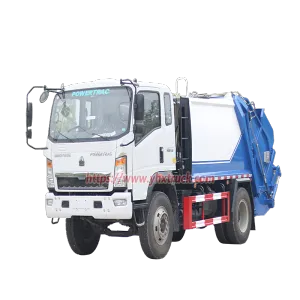 Haixi Light Truck 6&ndash;8 CBM Compactor Garbage Vehicle with Rear Tipping System