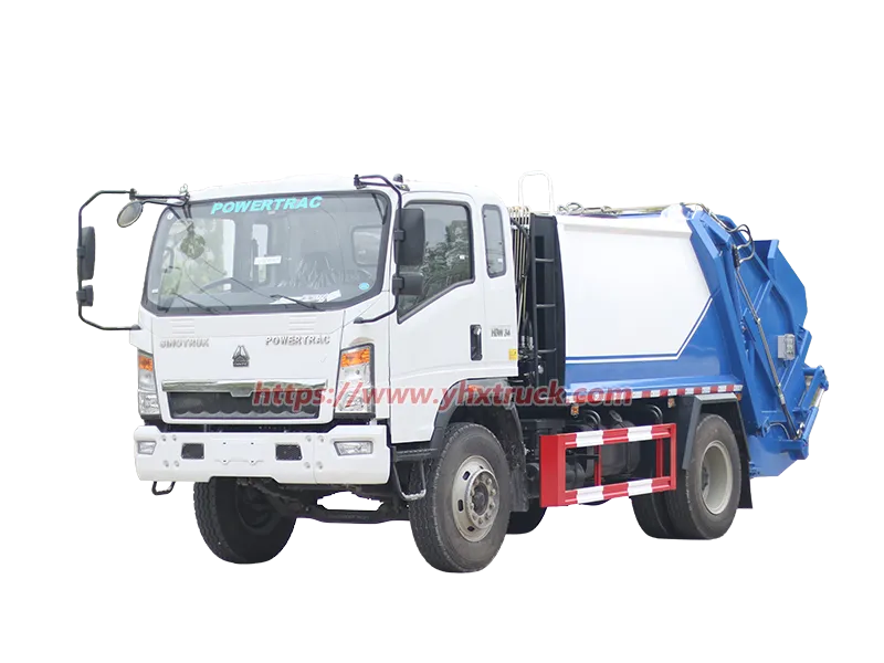 Haixi Light Truck 6&ndash;8 CBM Compactor Garbage Vehicle with Rear Tipping System