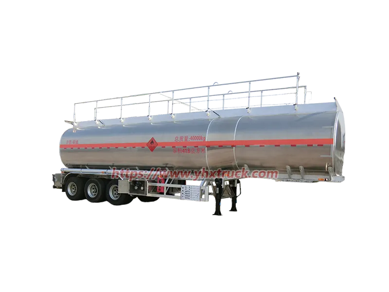 3-Axle Aluminum Alloy Oil Transport Semi-trailer