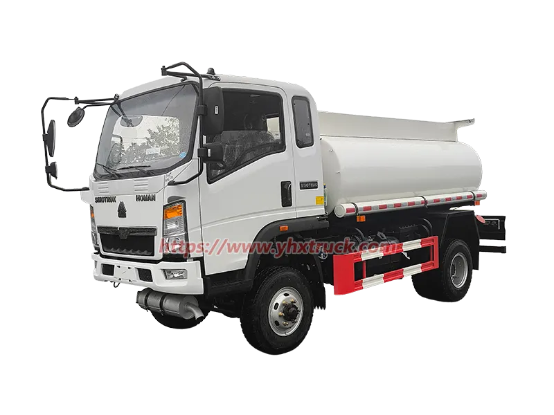 White HOWO Light Duty 2-Axle Fuel Tank Truck