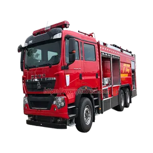 SINOTRUK HOWO 6&times;4 (TX)  Dry Powder & Water Combined Fire Pumper 