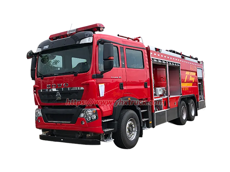 SINOTRUK HOWO 6&times;4 (TX)  Dry Powder & Water Combined Fire Pumper 