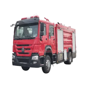 SINOTRUK HOWO 4&times;2 HW76 Rescue Fire Truck High Pressure Water Tank Fire Pumper