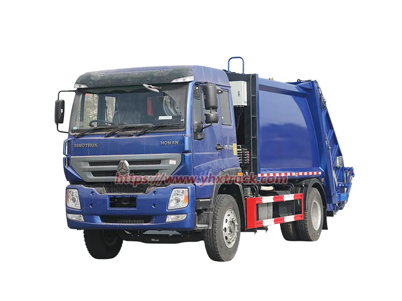 HOMAN 12 CBM Rear Loading Garbage Compactor Truck for Efficient Waste Management