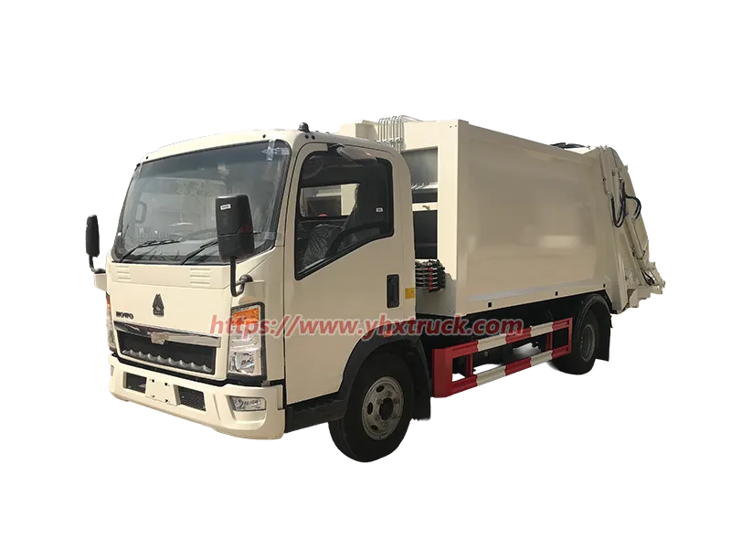 HOWO Light Duty 10m&sup3; Waste Compactor Truck with Hydraulic System