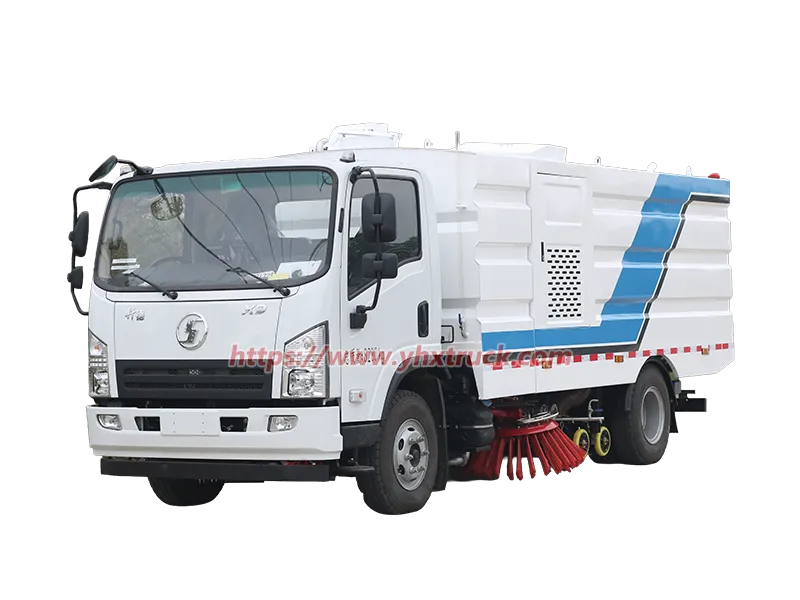 Shacman Road Sweeper Washer Truck, 5.5CBM Euro 5 Light Duty Road Cleaning Truck