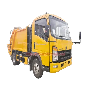 HOWO Right-Hand Drive 5-6 CBM Compactor Garbage Truck for Municipal Waste Collection