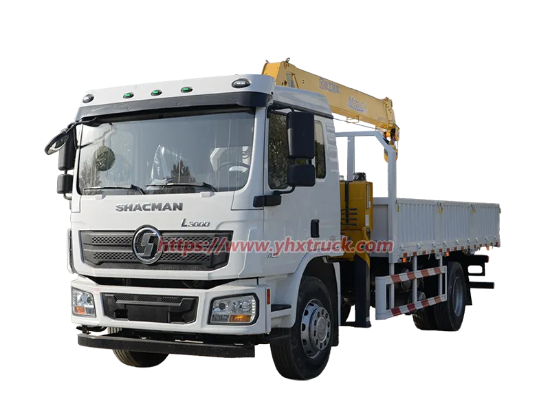 SHACMAN L3000 4x2 Light Truck Mounted Straight Telescopic Boom Hydraulic Crane