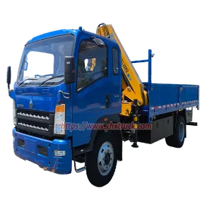 SINOTRUK HOWO 2-axle light duty truck mounted folding knuckle boom crane