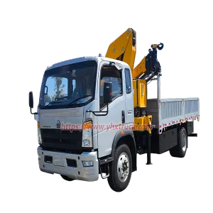 SINOTRUK HOWO 2-axle light duty truck mounted folding knuckle boom crane