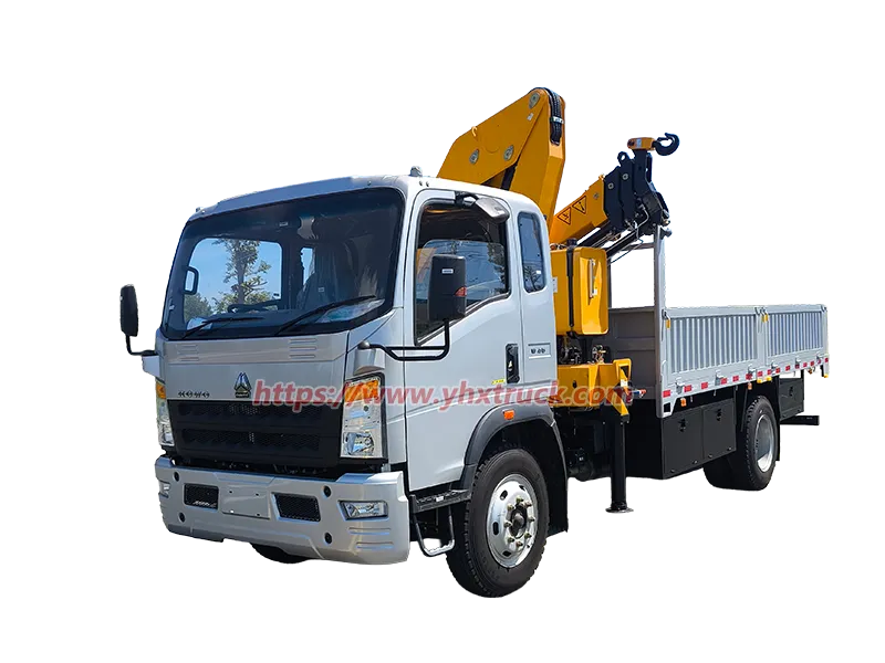 SINOTRUK HOWO 2-axle light duty truck mounted folding knuckle boom crane