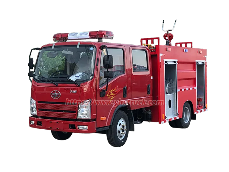 FAW Jiefang 4x2 Water Tender, 50m Jet Range Water Tank Fire Pumper for Community & Factory Fire Rescue