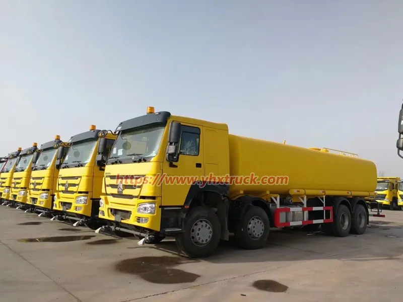 5 Units SINOTRUK HOWO 8X4 Sprinkler Trucks Successfully Exported to Africa​