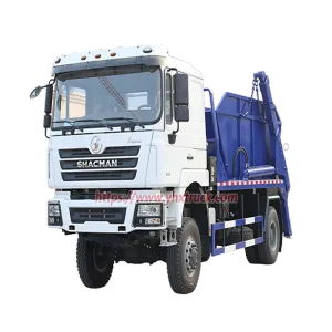 SHACMAN F3000 6CBM Telescopic Swing Arm Skip Loader Garbage Truck