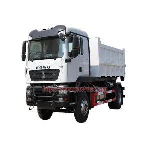 Sinotruk 4x2 Hook Loader Garbage Truck With Garbage Container