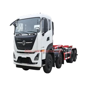 Dongfeng Tianlong 8&times;4 Roll On Roll Off Hook Lift Garbage Truck