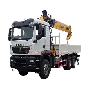 SINOTRUK TX 6x2 Three Axle Straight Telescopic Boom Hydraulic Truck Mounted Crane
