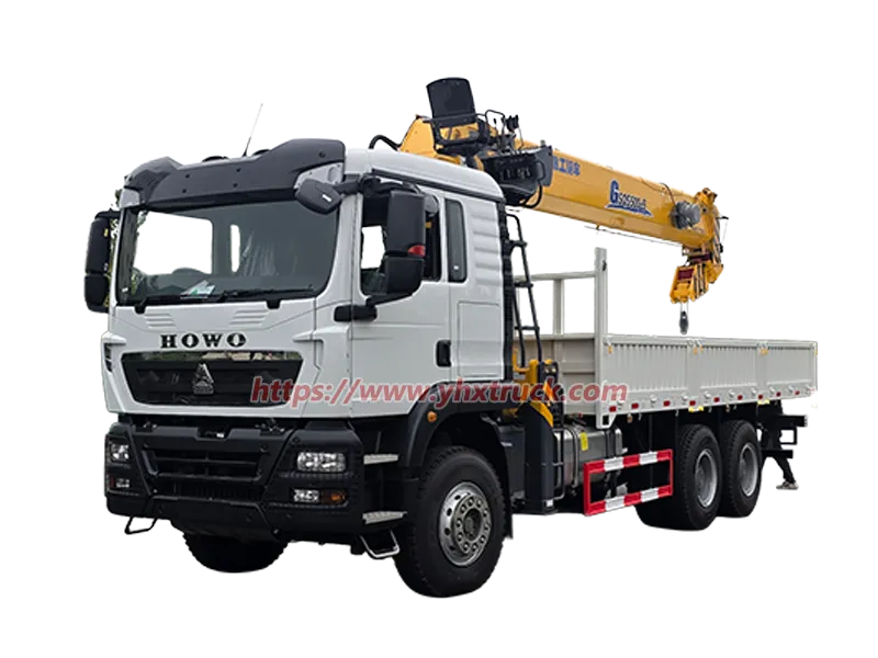 SINOTRUK TX 6x2 Three Axle Straight Telescopic Boom Hydraulic Truck Mounted Crane