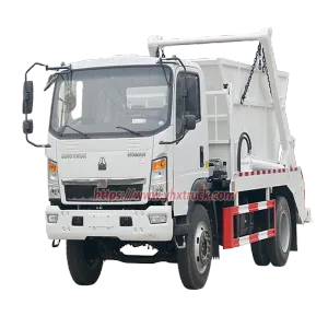 SINOTRUK HOMAN 8CBM Swing Arm Skip Loader Garbage Truck