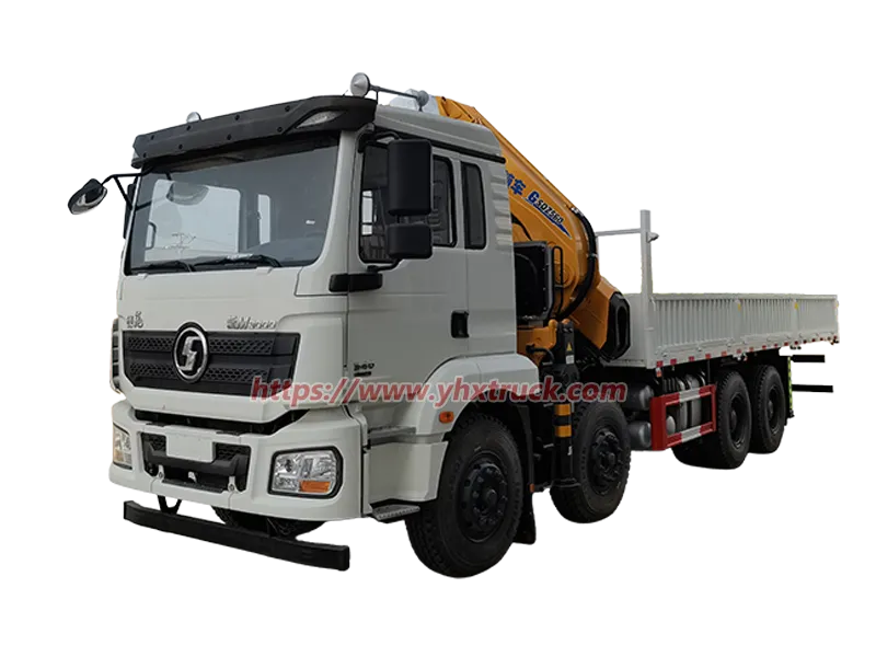 SHACMAN 6x2 Three Axle Hydraulic Folding Knuckle Boom Lorry Crane