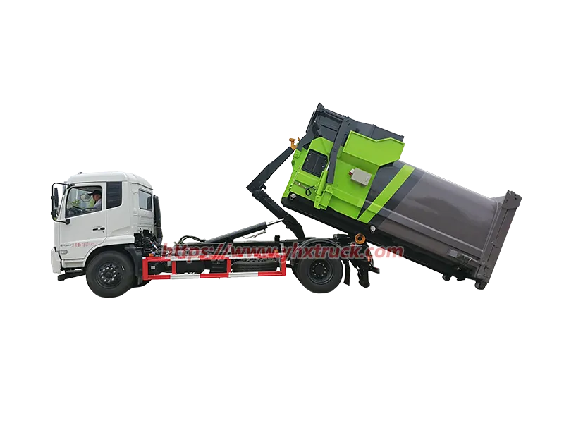 Dongfeng Kinland 4&times;2 Hook Arm Garbage Truck