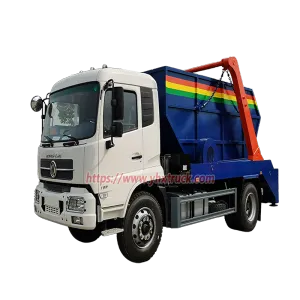 Dongfeng Kinland Swing Arm Skip Loader Garbage Truck Special Export To Ghana