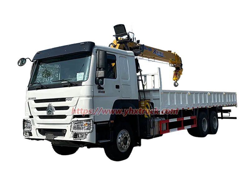 SINOTRUK HOWO 6x2 Three Axle Hydraulic Telescopic Boom Truck Mounted Crane