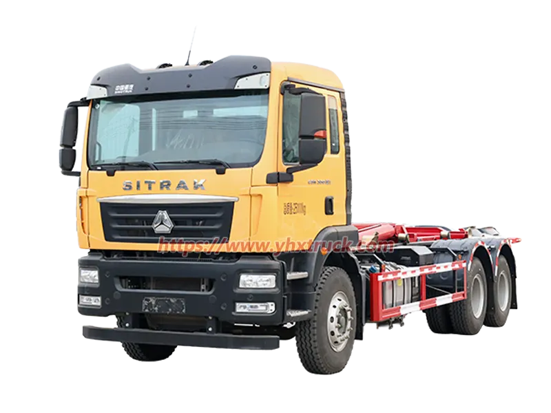 Sinotruk Sitrak 6x4 Hook Arm Garbage Truck