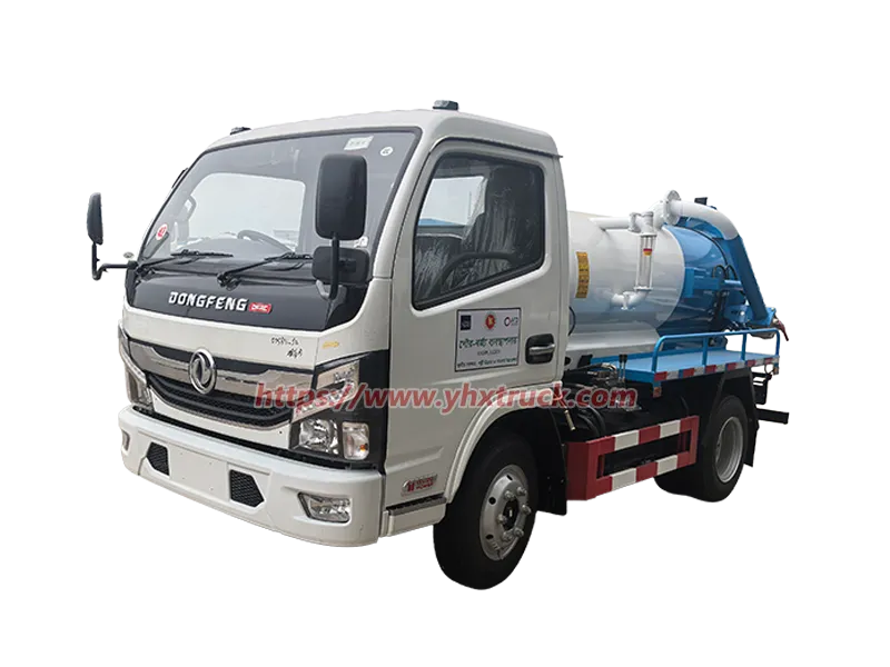 Dongfeng 4&times;2 Sewage Suction Truck With Original Italy Import Vacuum Pump