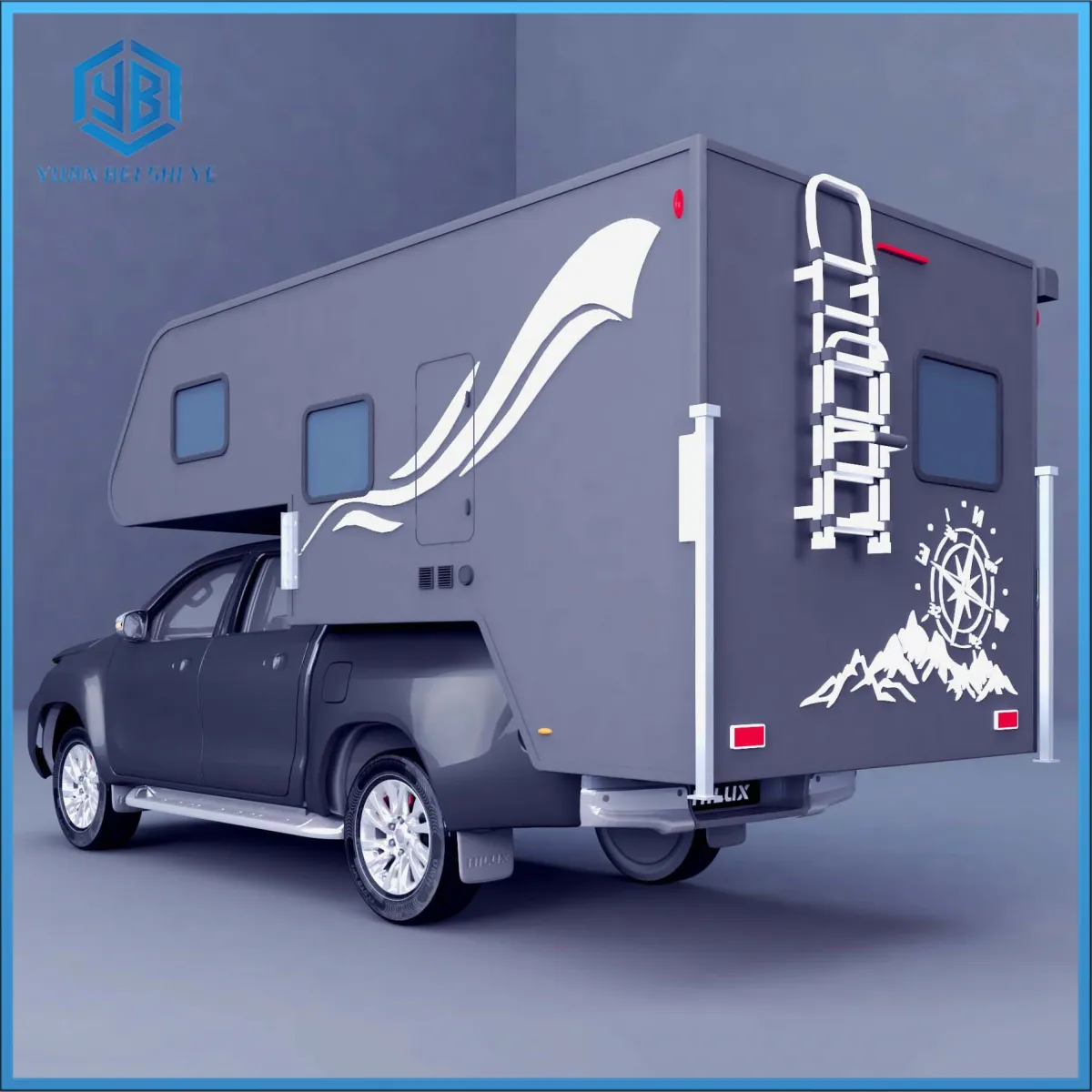 rear sunken pickup camper