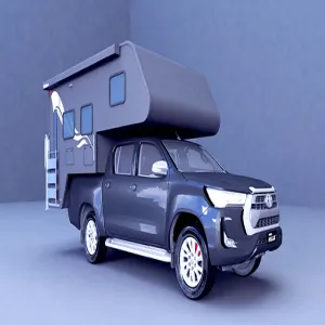 Rear drop truck camper