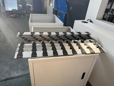 Raw material product stacking area