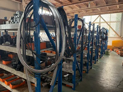 Raw material product stacking area