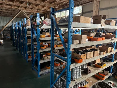 Raw material product stacking area