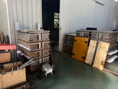 Raw material product stacking area