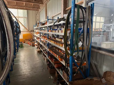 Raw material product stacking area