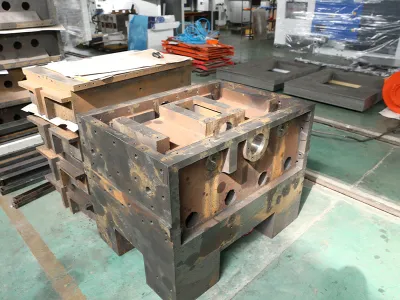 Raw material product stacking area