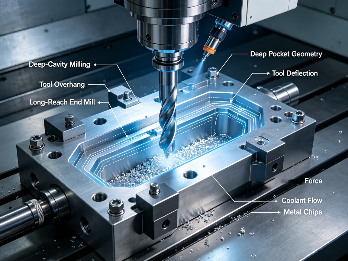 Deep-Cavity CNC Machining and Tool Deflection