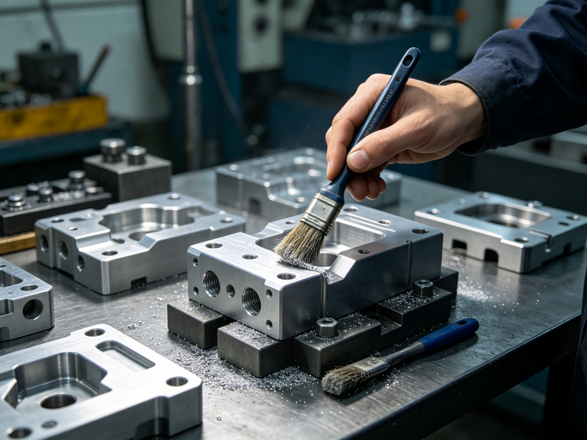 Manual and Brush Deburring of CNC Components