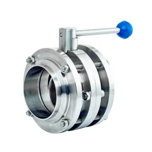 WH Sanitary Three-Piece Welded Butterfly Valve